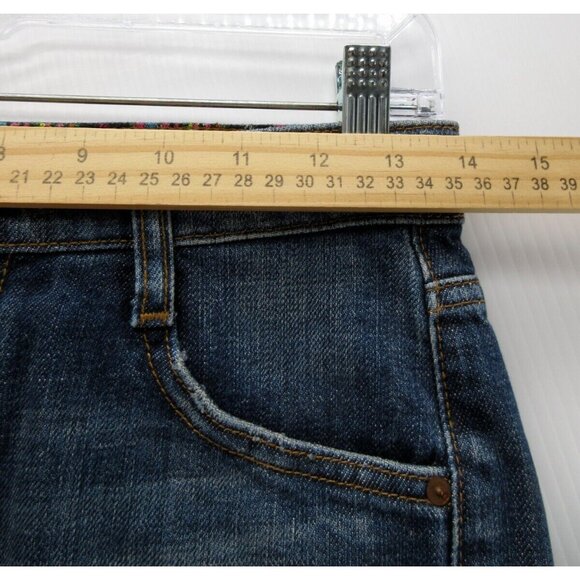 Joes Jeans Shorts 24 Cut-Off Mini Denim Stretch Logo Cuffed Lined - Picture 3 of 12